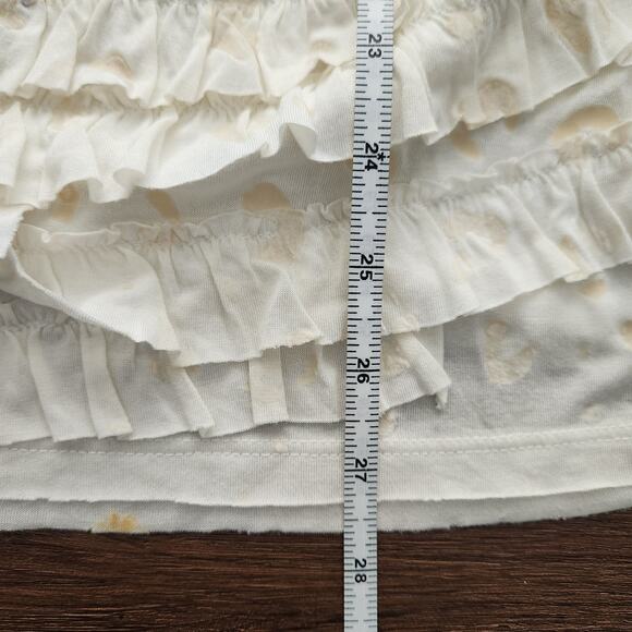 Red Valentino Modal Ruffled Top Cream M Designer - Picture 9 of 9